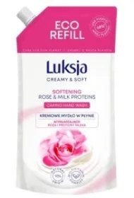 Wygładzające kremowe mydło w płynie Róża &amp; Proteiny Mleka - zapas