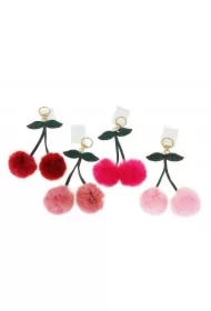 Brelok wisienki pluszowe MIX