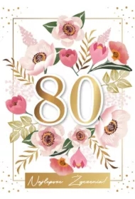 Karnet urodziny 80