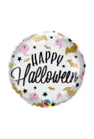 Balon foliowy Happy Halloween nietoperze i duchy