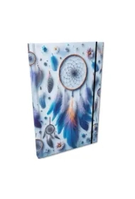 Notes A5 w kratkę z gumką Soft Touch Łapacze Snów Blue