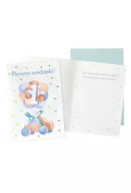 Karnet B6 Urodziny Roczek (autko)