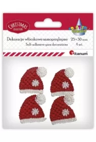Dekoracje włóczkowe samoprzylepne 25x30mm 4 szt