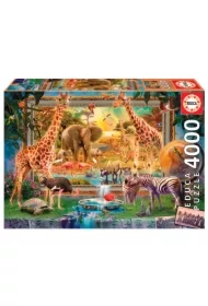 Puzzle 4000 el. Sawanna budzi się do życia