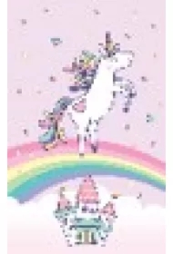 Karnet B8 mini Unicorn tęcza