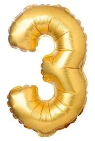 Balon foliowy matowy złoty 3