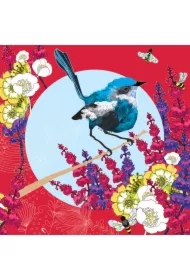 Karnet Swarovski kwadrat CL0702 Ptaszek na gałęzi