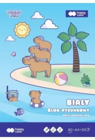 Blok rysunkowy A4/20K Yummy Yum biały Kapibara