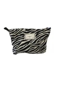 Kosmetyczka damska KS116 Zeberka czarno-biała