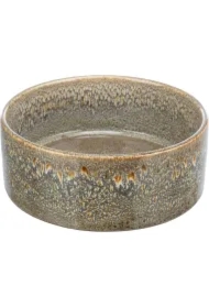 Miska ceramiczna, dla psa, brązowa, 16 cm
