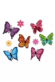 Dekoracja okienna - duże motyle