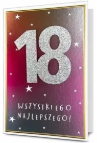 Karnet B6 Urodziny Osiemnastka