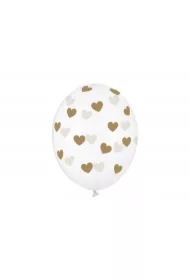 Balony Crystal Clear serduszka 30 cm