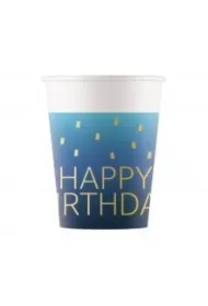 Kubeczki papierowe Happy Birthday 200ml