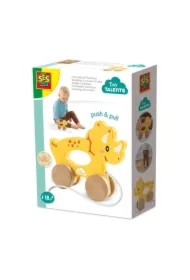 Pchaj i ciągnij 2w1 drewniany Triceratops