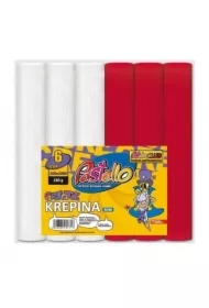 Krepina mini 20x250cm 180g biało-czerwona