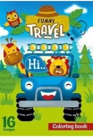 Kolorowanka A4 16 obrazków Zabawne podróże