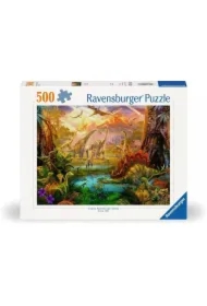 Puzzle 500 el. 2D Świat dinozaurów