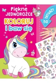 Piękne jednorożce. Koloruj i baw się. 50 tatuaży