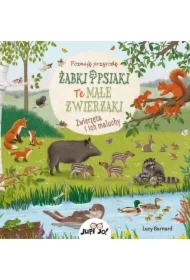 Żabki i psiaki. Te małe zwierzaki. Zwierzęta i ich młode