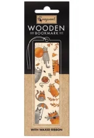 Zakładka drewniana Kocie historie