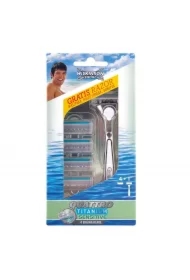 Quattro Titanium Sensitive maszynka do golenia z wymiennymi ostrzami + wkłady