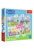 Фото - Пазли й мозаїки Peppa Puzzle 4w1. Wspomnienia z wakacji.  Pig 