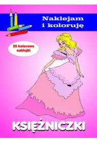 Księżniczki. Naklejam i koloruję