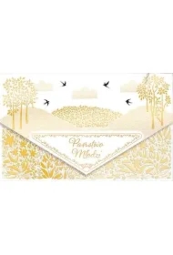 Karnet koperta A5 Ślub Złota łąka