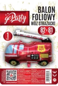 Balon foliowy Wóz strażacki 82x81cm
