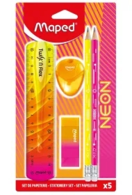 Zestaw artukułów szkolnych neon 5el