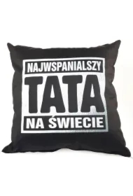 Poduszka czarna. Najwspanialszy Tata na świecie