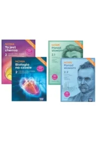 Pakiet NOWA Biologia na czasie 2. Podręcznik. Zakres podstawowy, NOWA To jest chemia 2. Podręcznik. Zakres podstawowy, NOWE Ponad słowami 2. Części 1-2. Podręcznik. Liceum i technikum. Zakres podstawowy i rozszerzony. Edycja 2024