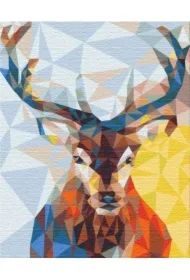 Malowanie po numerach - Jeleń w kalejdoskopie