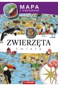 Mapa z naklejkami Zwierzęta świata