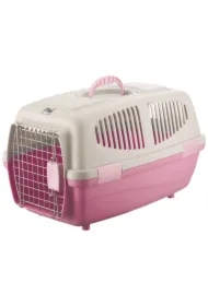 Transporter dla psa 55x35x32, 5 szaro/różowy