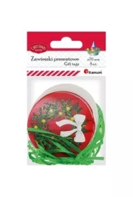 Karnety okrągłe Boże Narodzenie 70mm 8 szt