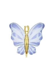 Balon foliowy Motyl 69x69cm błękit
