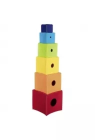 Tęczowa wieża - filcowe pudełka