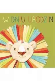 Karnet kwadrat CL4210_PO Urodziny Lew