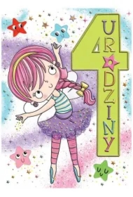 Karnet B6 Urodziny 4 - Tancerka