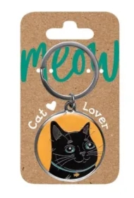 Brelok dla kociarzy - czarny kot