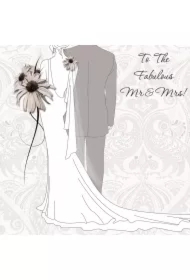 Karnet Swarovski kwadrat CL0107 Ślub para młoda