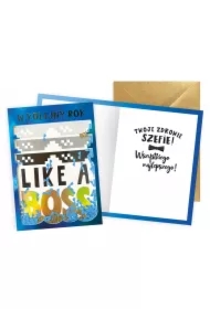 Karnet Konfetti KNF-047 Urodziny  Like a Boss