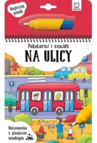 Pokoloruj i znajdź na ulicy. Malowanka z pisakiem wodnym