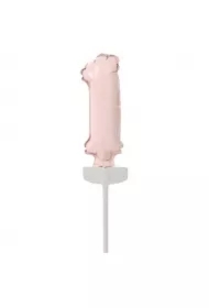Balon foliowy mini cyfra 1 pastel różowa