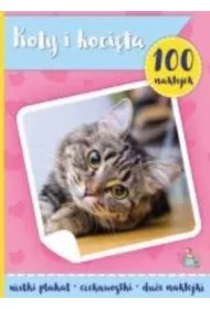 100 naklejek z plakatem. Koty i kotki