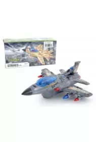 Samolot wojskowy na baterie z światłem i dźwiękiem