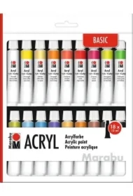 Farby akrylowe 12ml 18 kolorów