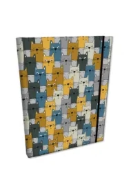 Notes B6 w kratkę z gumką Soft Touch Kotecki